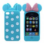 Wholesale iPhone 4S/4 3D Ribbon Bow Case (Light Blue)